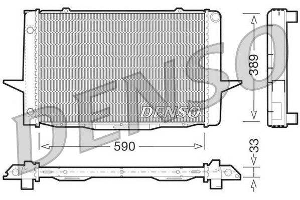 Radiatore, raffreddamento motore DENSO DRM33041