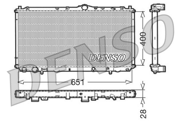 Radiatore, raffreddamento motore DENSO DRM33060