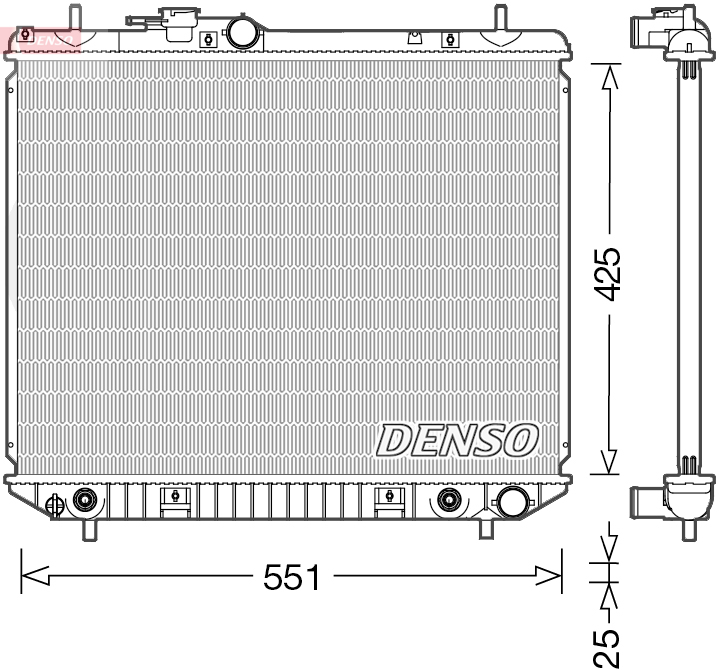 Radiatore, raffreddamento motore DENSO DRM35005
