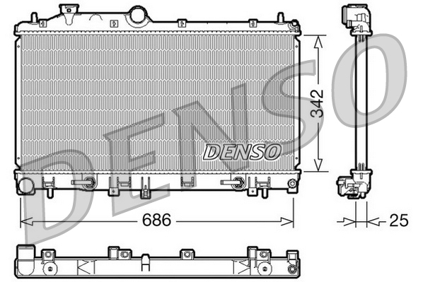 Radiatore, raffreddamento motore DENSO DRM36005