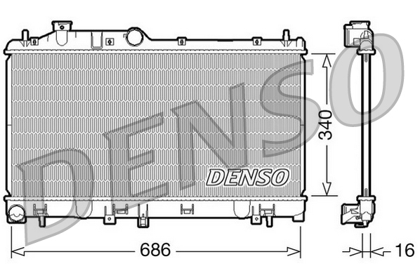 Radiatore, raffreddamento motore DENSO DRM36007
