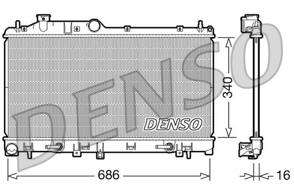 Radiatore, raffreddamento motore DENSO DRM36009
