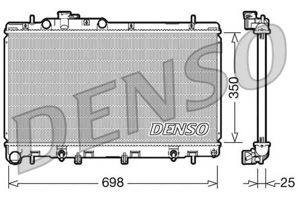Radiatore, raffreddamento motore DENSO DRM36011