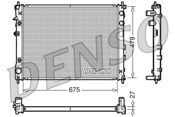 Radiatore, raffreddamento motore DENSO DRM36012