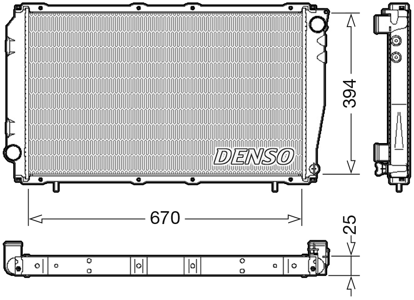 Radiatore, raffreddamento motore DENSO DRM36016