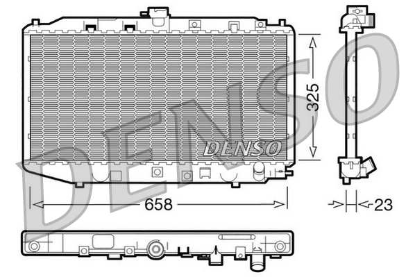 Radiatore, raffreddamento motore DENSO DRM40002