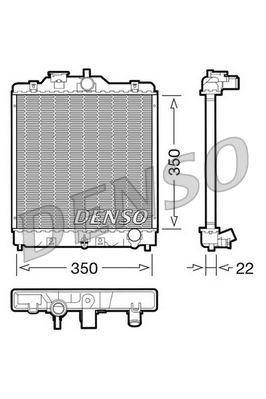 Radiatore, raffreddamento motore DENSO DRM40003