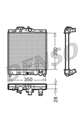 Radiatore, raffreddamento motore DENSO DRM40004