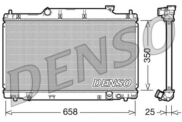 Radiatore, raffreddamento motore DENSO DRM40007