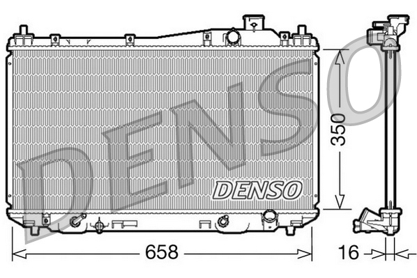 Radiatore, raffreddamento motore DENSO DRM40008