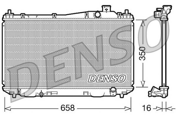 Radiatore, raffreddamento motore DENSO DRM40009