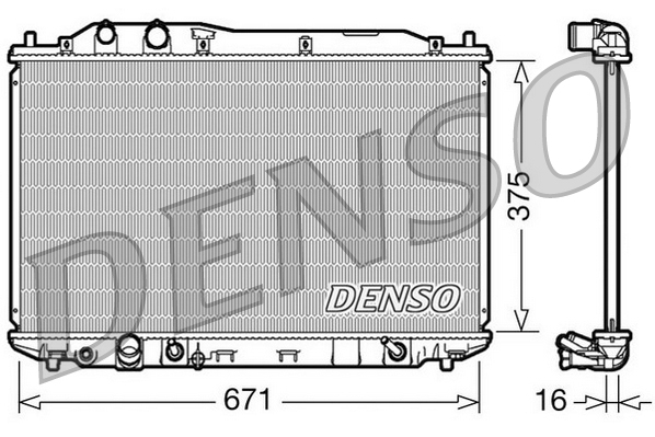 Radiatore, raffreddamento motore DENSO DRM40018