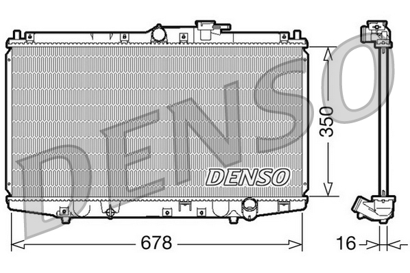 Radiatore, raffreddamento motore DENSO DRM40021