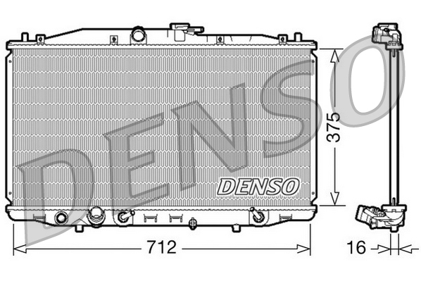 Radiatore, raffreddamento motore DENSO DRM40022