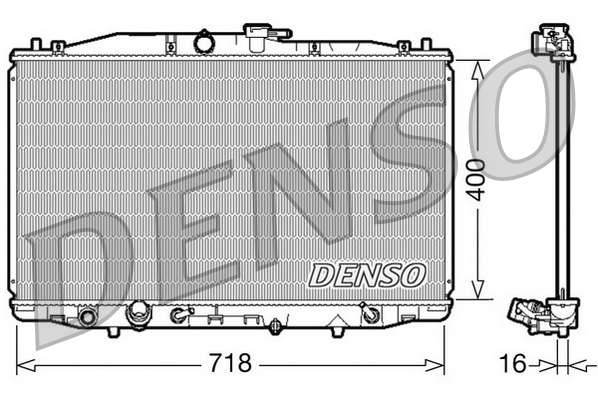 Radiatore, raffreddamento motore DENSO DRM40023