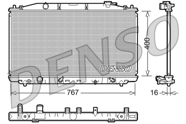 Radiatore, raffreddamento motore DENSO DRM40025