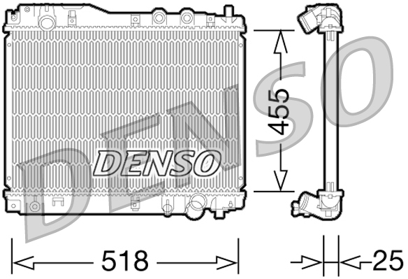 Radiatore, raffreddamento motore DENSO DRM40027