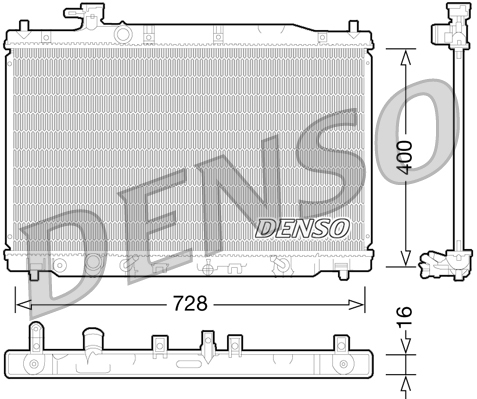 Radiatore, raffreddamento motore DENSO DRM40030