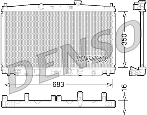 Radiatore, raffreddamento motore DENSO DRM40032