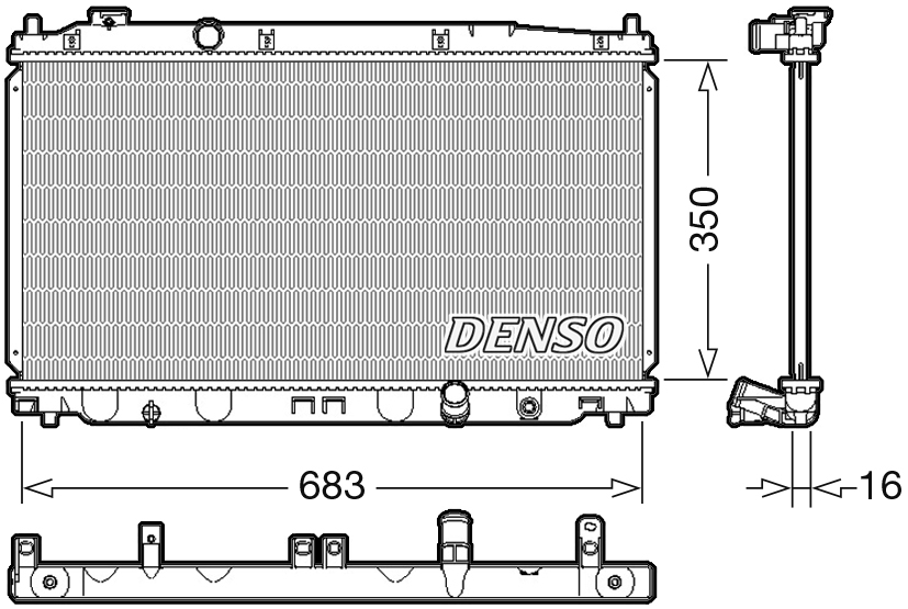 Radiatore, raffreddamento motore DENSO DRM40035