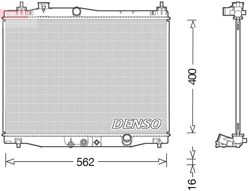Radiatore, raffreddamento motore DENSO DRM40046