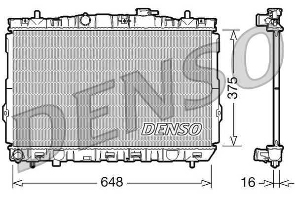 Radiatore, raffreddamento motore DENSO DRM41001