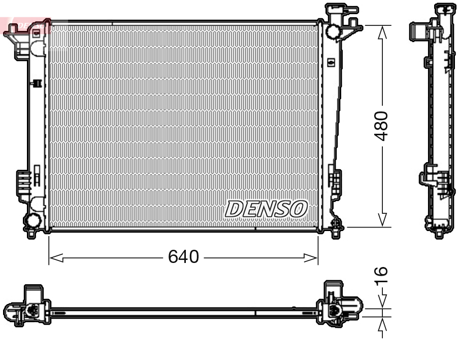 Radiatore, raffreddamento motore DENSO DRM41003
