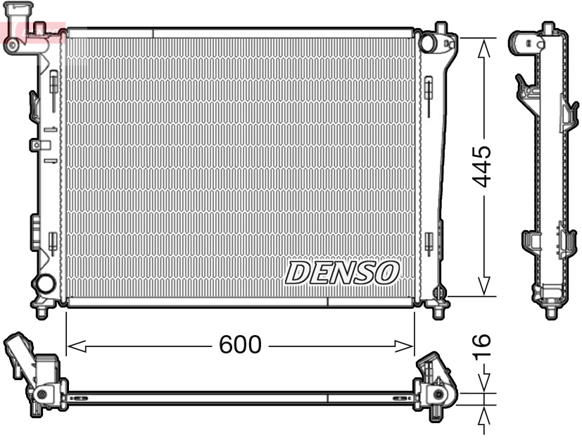 Radiatore, raffreddamento motore DENSO DRM41004