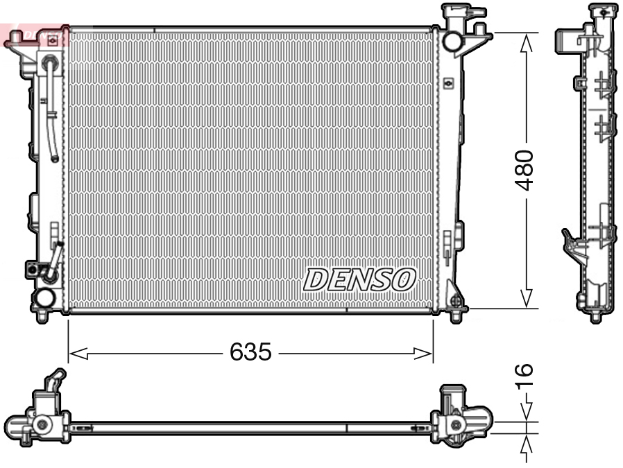 Radiatore, raffreddamento motore DENSO DRM41005
