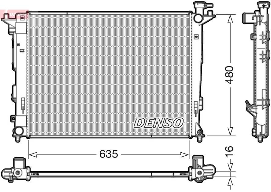 Radiatore, raffreddamento motore DENSO DRM41006