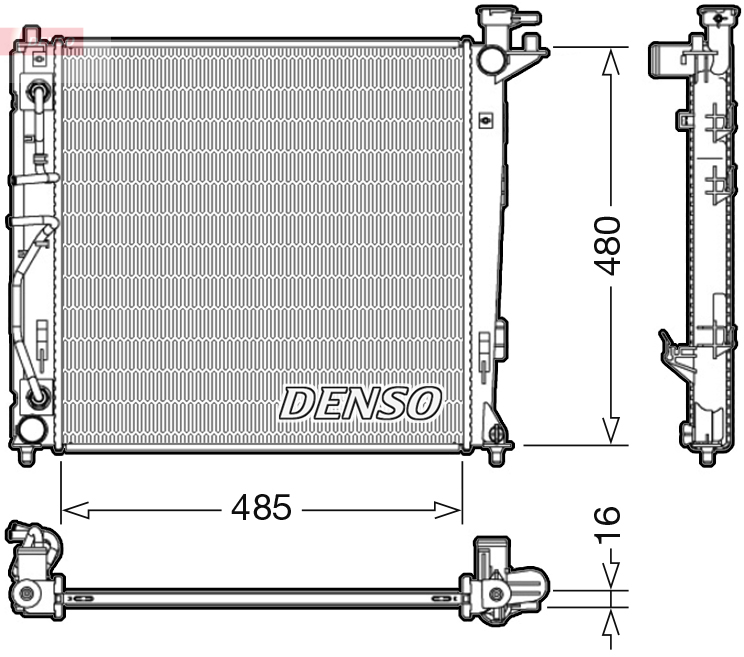 Radiatore, raffreddamento motore DENSO DRM41007