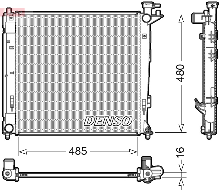 Radiatore, raffreddamento motore DENSO DRM41008