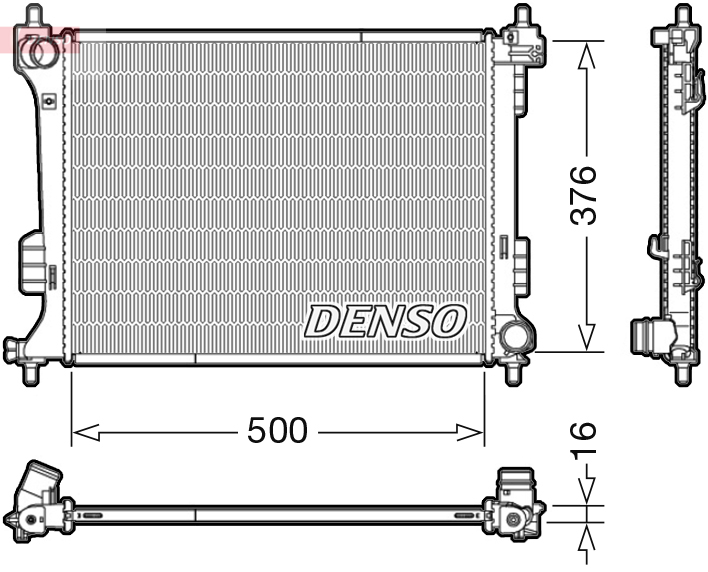Radiatore, raffreddamento motore DENSO DRM41010