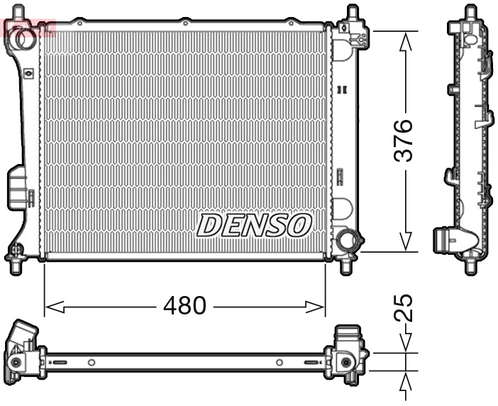 Radiatore, raffreddamento motore DENSO DRM41011
