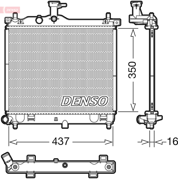 Radiatore, raffreddamento motore DENSO DRM41012