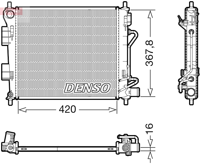 Radiatore, raffreddamento motore DENSO DRM41018