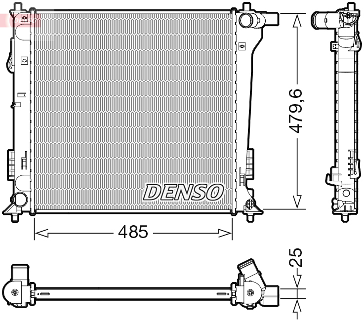 Radiatore, raffreddamento motore DENSO DRM41020
