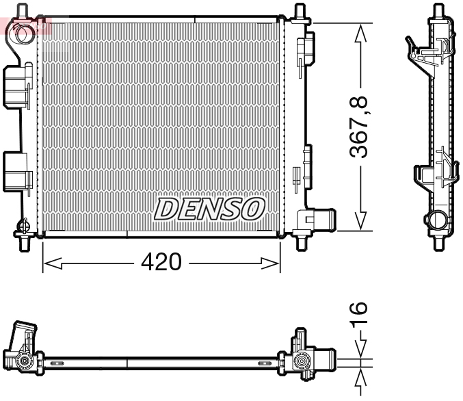 Radiatore, raffreddamento motore DENSO DRM41022