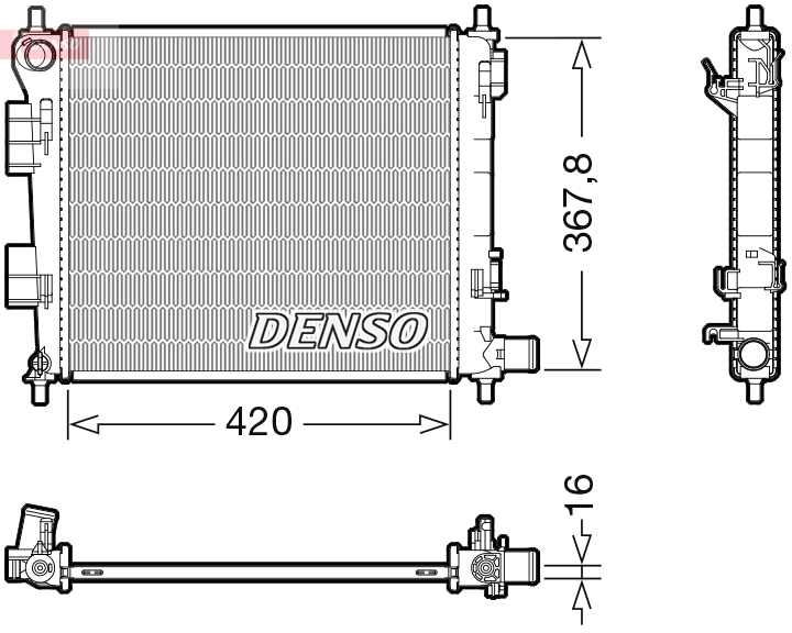 Radiatore, raffreddamento motore DENSO DRM41025