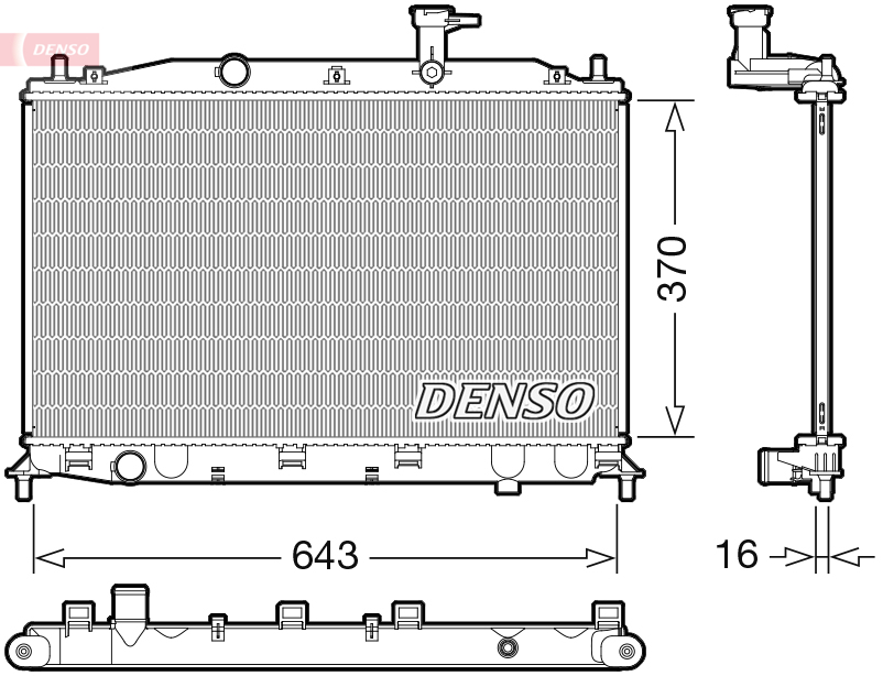 Radiatore, raffreddamento motore DENSO DRM41026