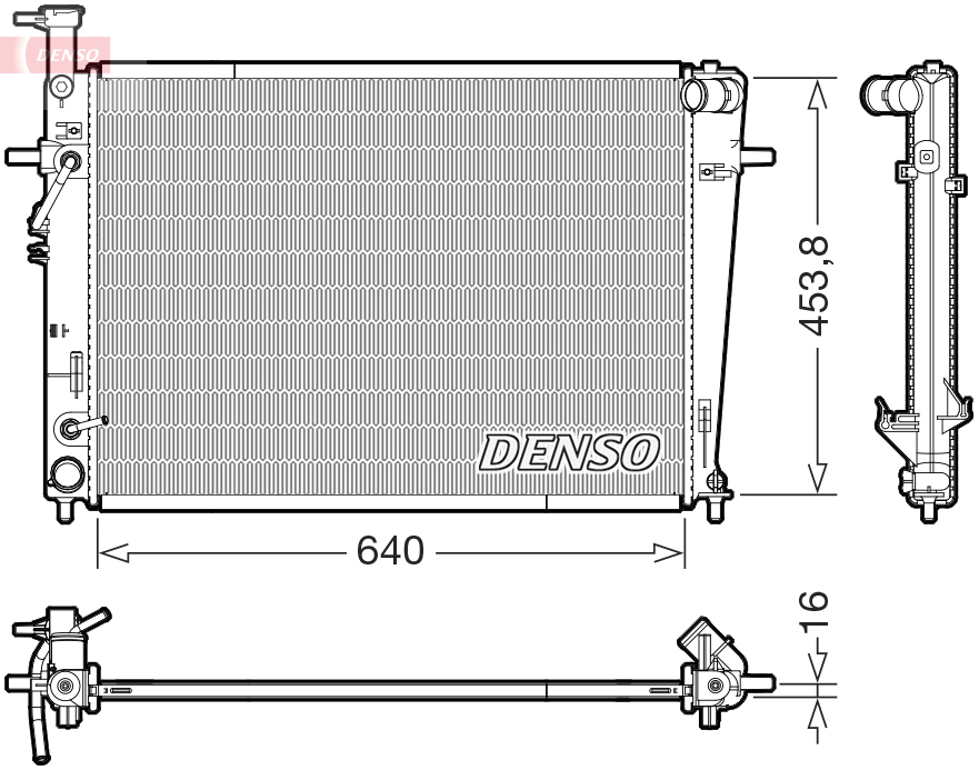 Radiatore, raffreddamento motore DENSO DRM41029