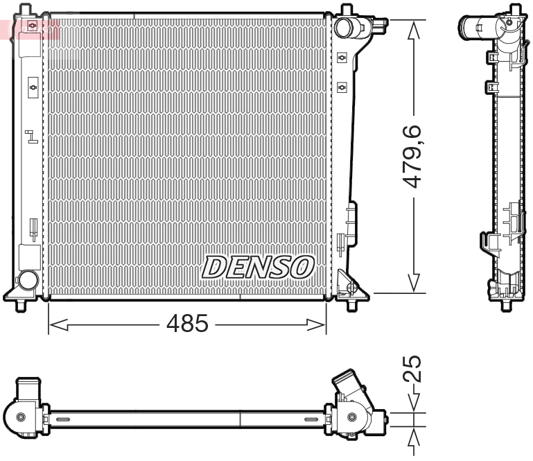 Radiatore, raffreddamento motore DENSO DRM41031
