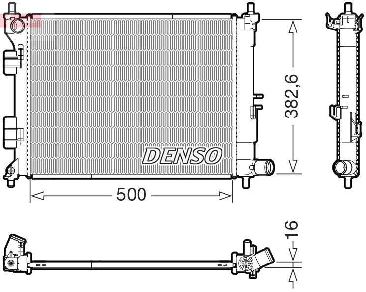 Radiatore, raffreddamento motore DENSO DRM41032