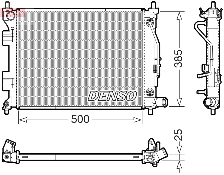 Radiatore, raffreddamento motore DENSO DRM41033