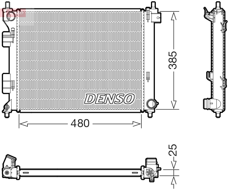Radiatore, raffreddamento motore DENSO DRM41034