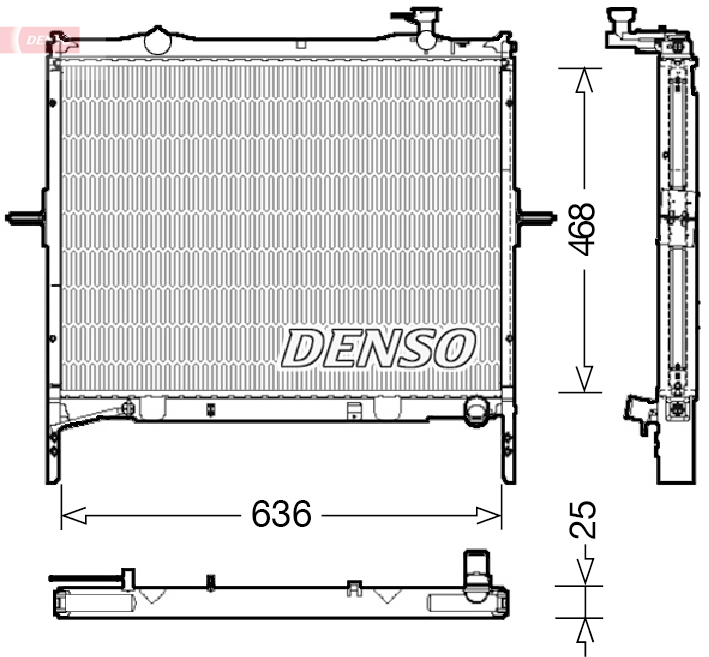 Radiatore, raffreddamento motore DENSO DRM43001