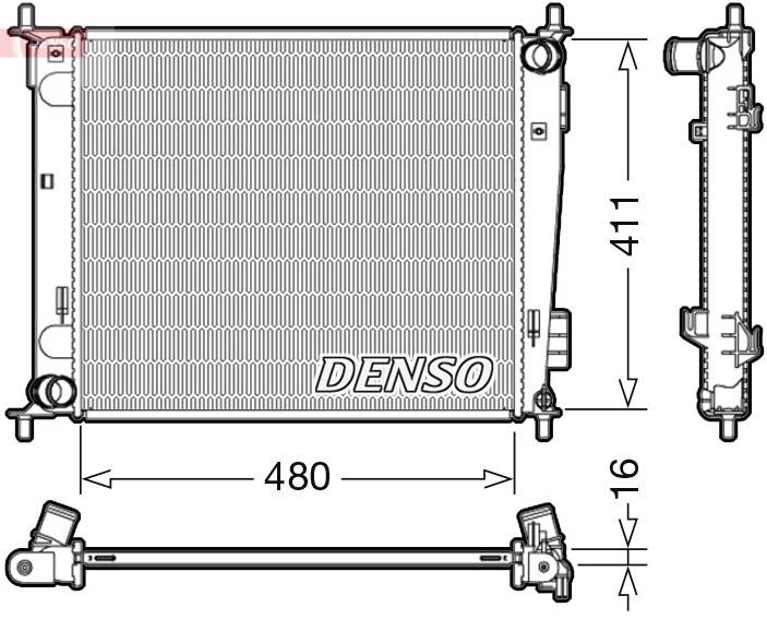 Radiatore, raffreddamento motore DENSO DRM43003