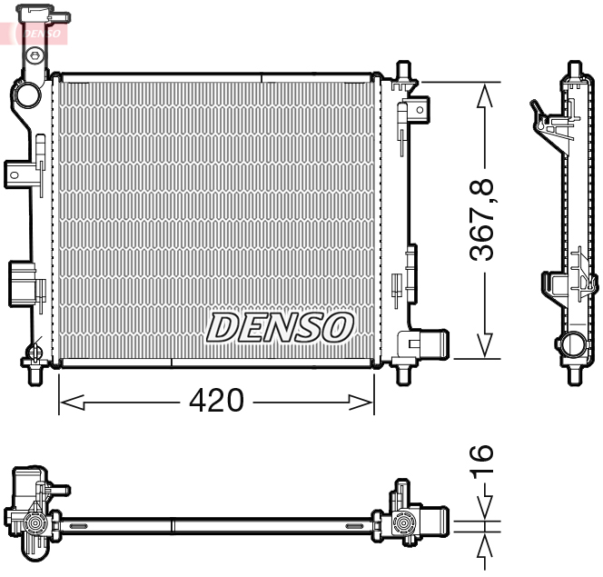 Radiatore, raffreddamento motore DENSO DRM43005