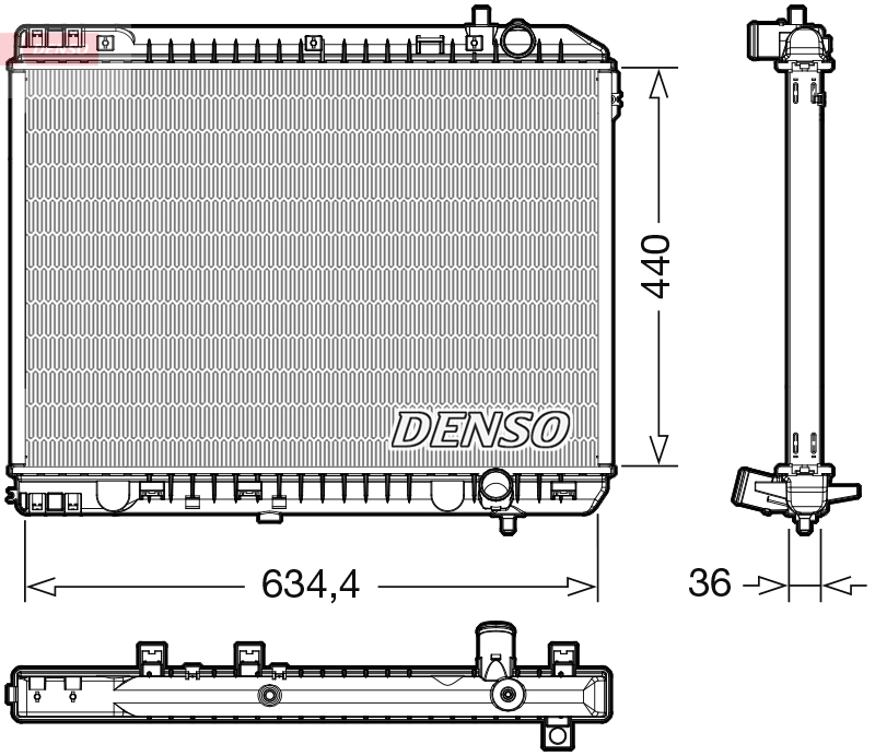 Radiatore, raffreddamento motore DENSO DRM43008