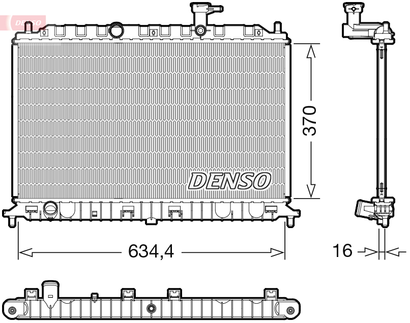 Radiatore, raffreddamento motore DENSO DRM43009